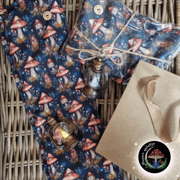 🌿✨️🍄Handgemaakte Pittenzak – Magisch Bos