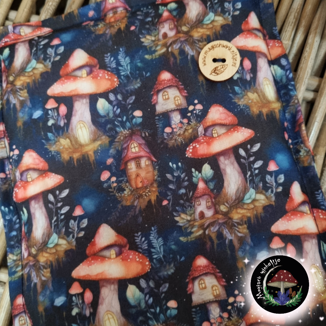 🌿✨️🍄Handgemaakte Pittenzak – Magisch Bos - Afbeelding 3