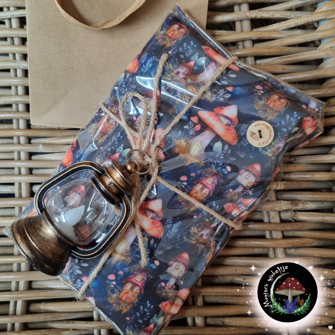 🌿✨️🍄Handgemaakte Pittenzak – Magisch Bos - Afbeelding 4